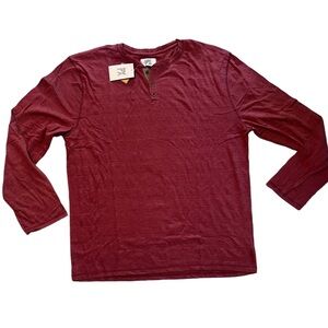 NWT PX clothing, long sleeve textured shirt, size XXL, maroon